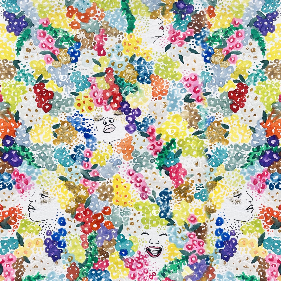 Motif design "Nouveau Printemps" Neuvième PLanète