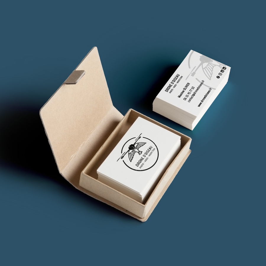 Création de carte de visite pour DroneDoiseau