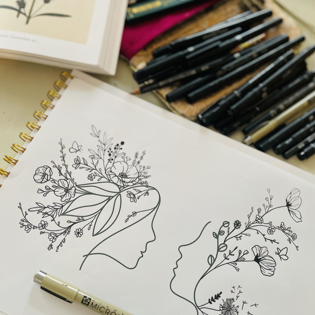 illustration logo Géraldine Louvel thérapeute humaniste