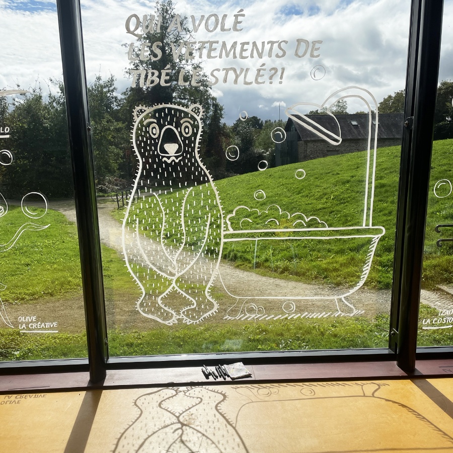 Enquête illustrée vitres Neuvieme Planete